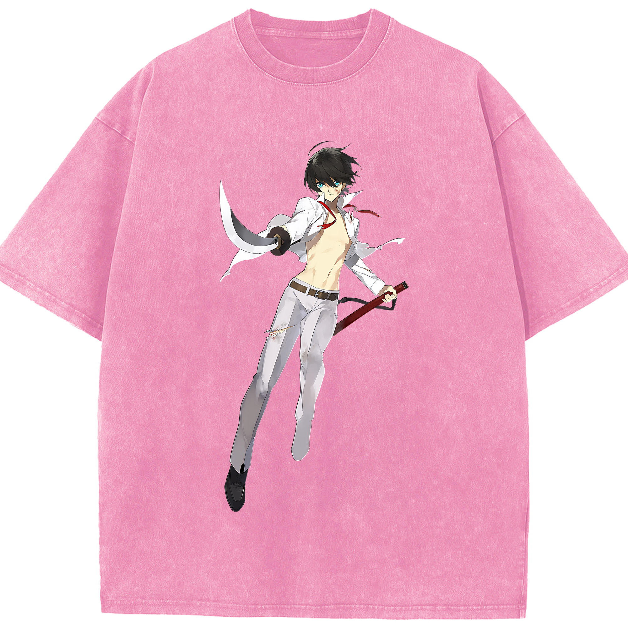 （画像用） 刀剣乱舞 Touken Ranbu 綿100% ヴィンテージ風 半袖Tシャツ（フロントプリント）
